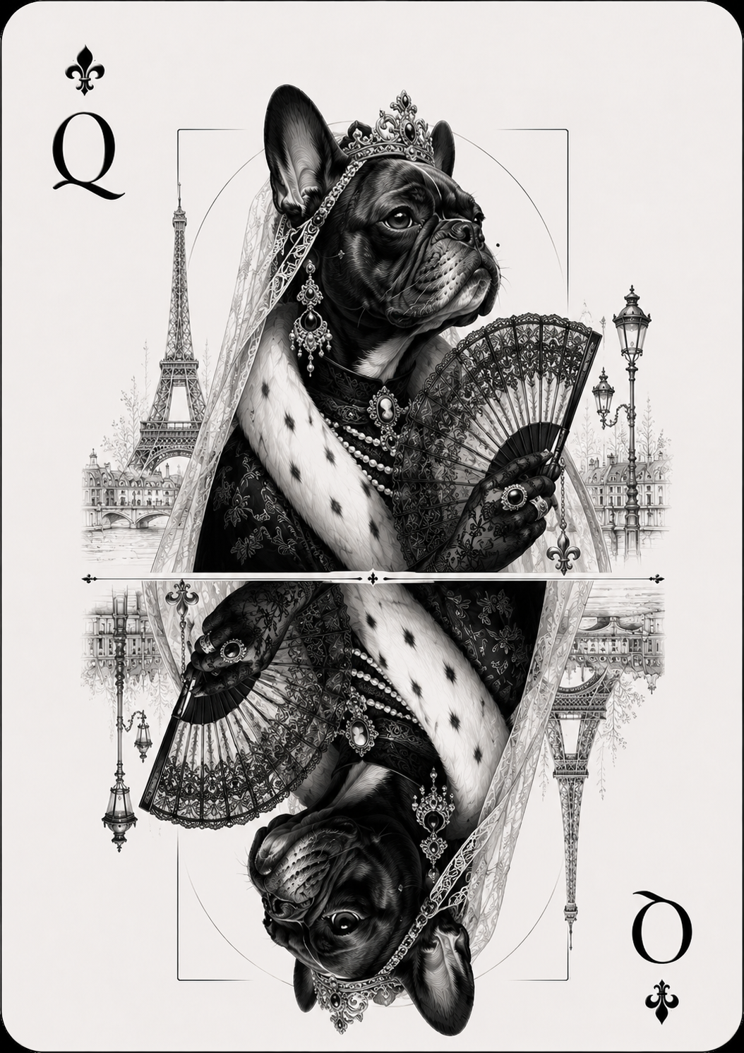The Queen bulldog card